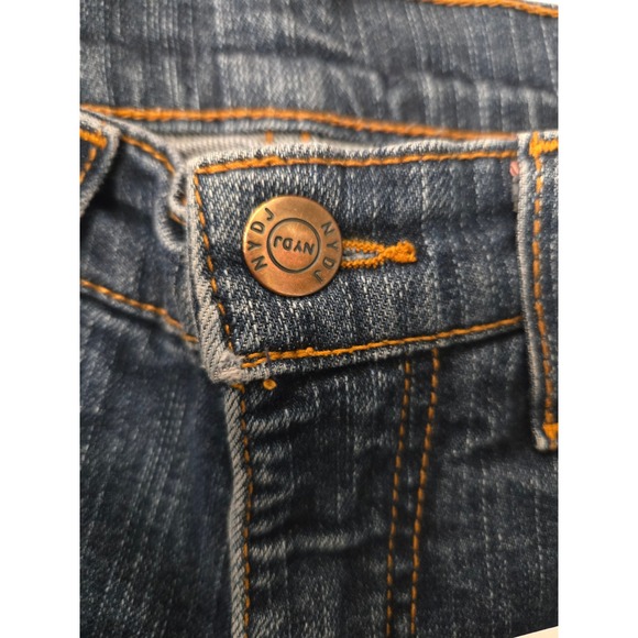 NYDJ Not Your Daughters Jeans Dark Wash Denim Raw Hem Cropped Jeans Size 4 - Picture 8 of 11